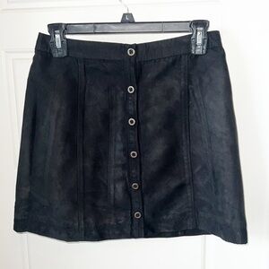 Hollister Suede Like Black Mini Skirt